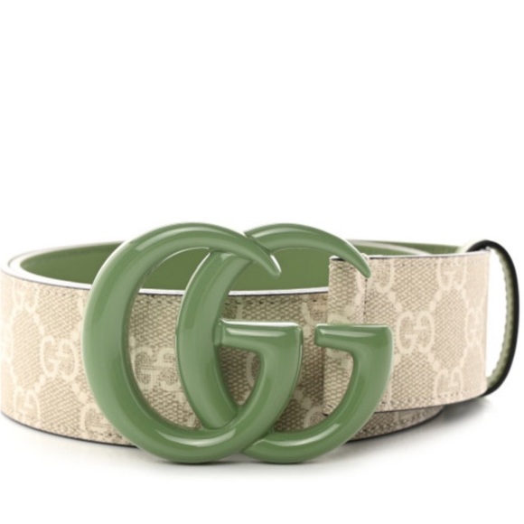 Gucci Grey and Green Women's Belt